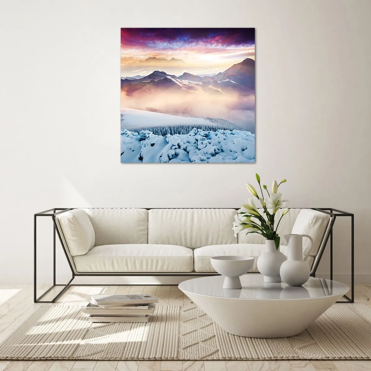 Schilderen op glas - De kracht en puurheid van de natuur - 60x60 cm
