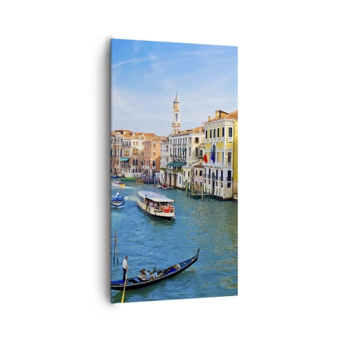 Schilderen op canvas - Het enige verkeer ter wereld - 65x120 cm