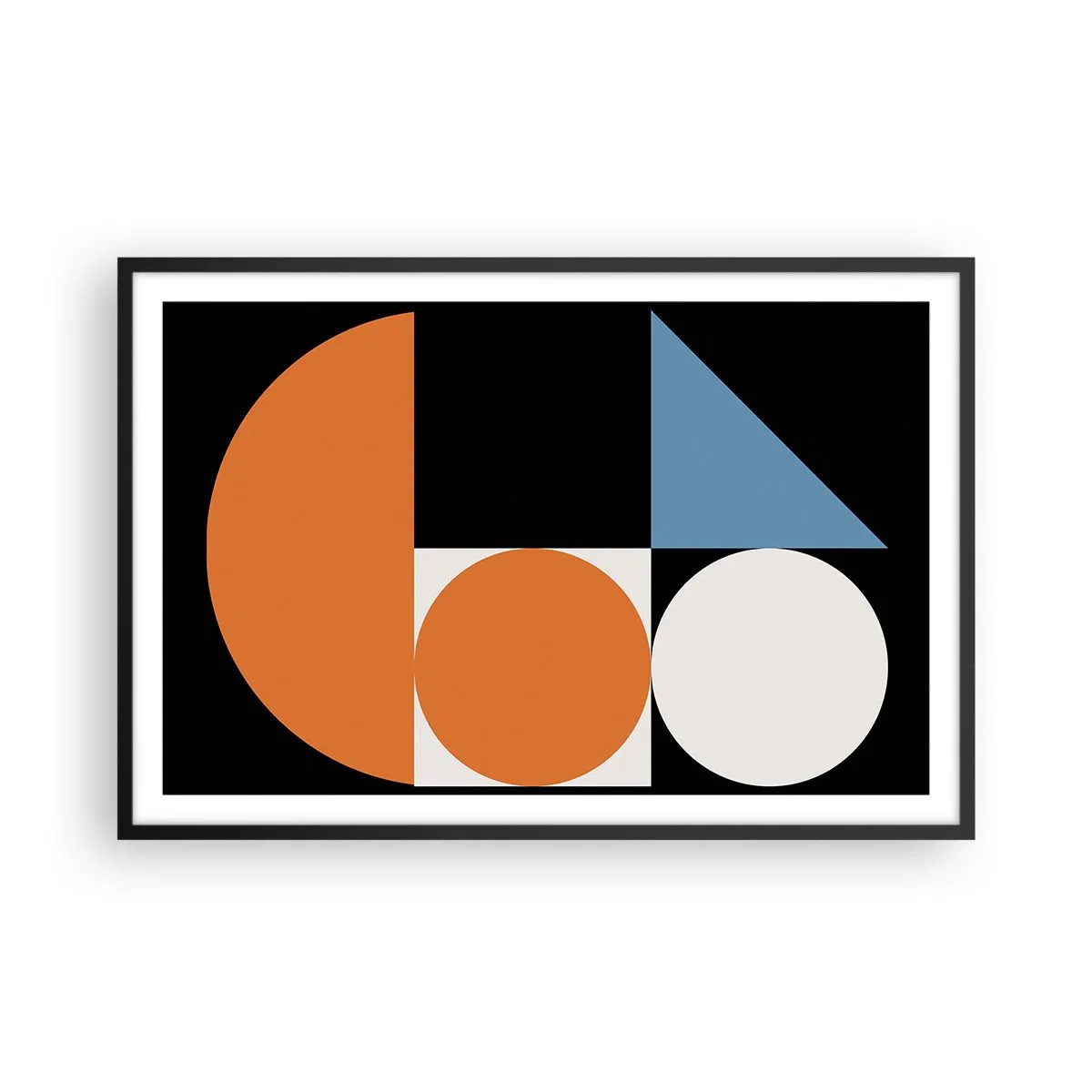 Poster in een zwarte lijst - Dacht lay-out - 91x61 cm