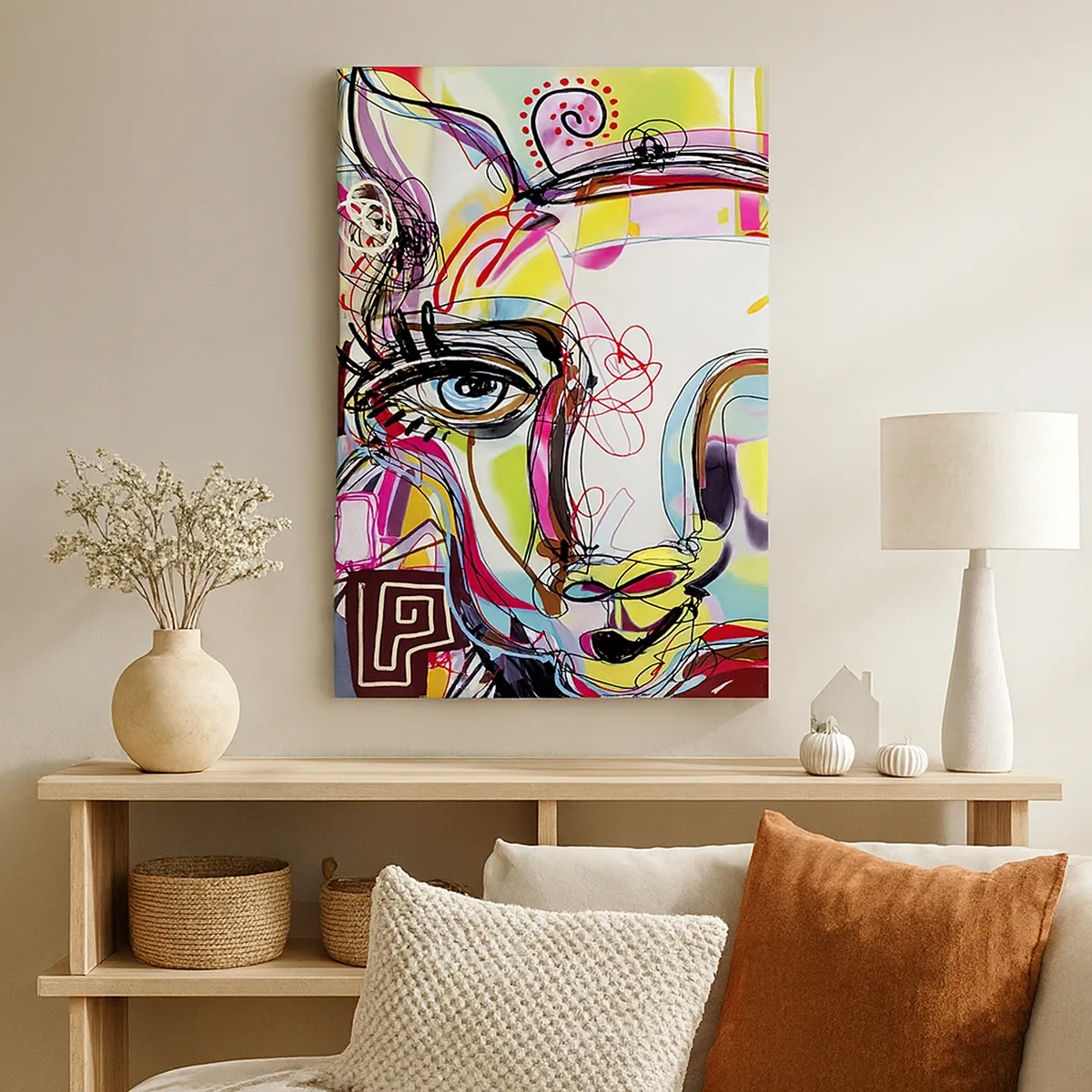 Schilderen op canvas - De rijkdom van het middelbare schooldiploma van de kat - 50x70 cm