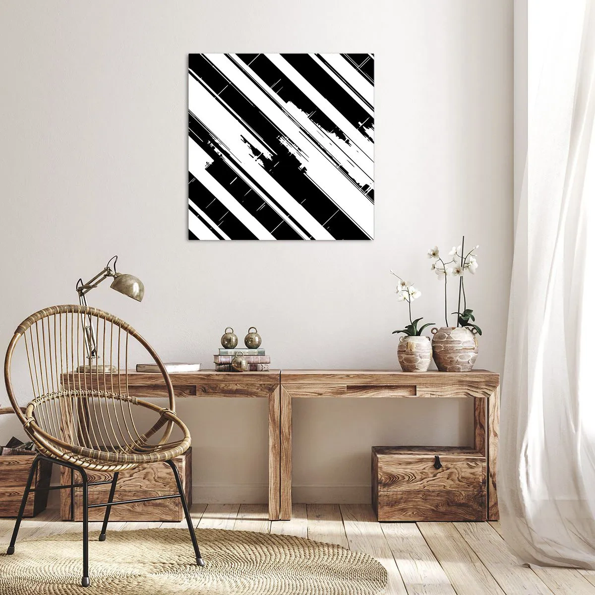 Schilderen op canvas - Een intense en dynamische compositie - 60x60 cm