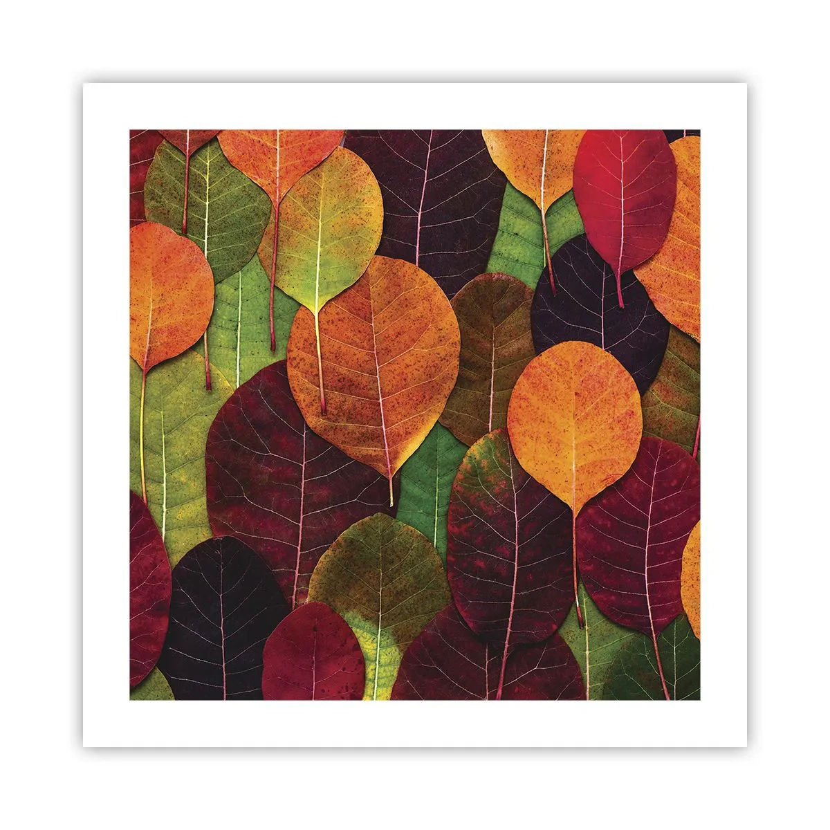 Poster - Herfst mozaïek - 50x50 cm