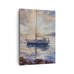 Schilderen op canvas - Avond aan de baai - 50x70 cm