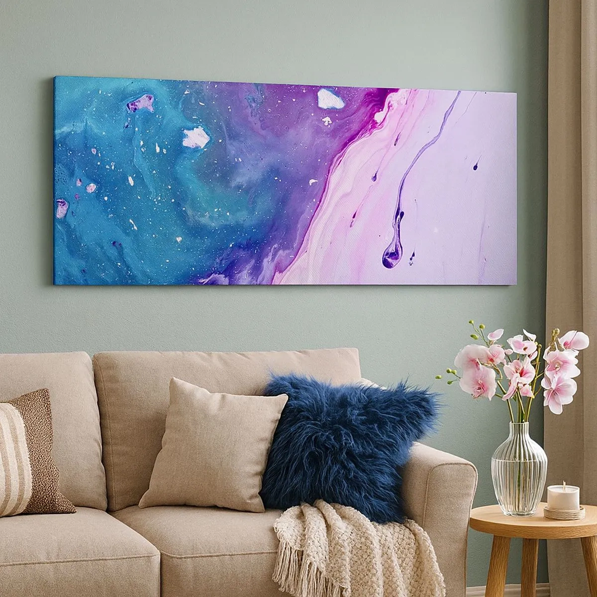 Schilderen op canvas - Yin en yang - 100x40 cm