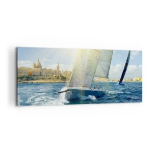 Schilderen op canvas - Het is tijd om de stad te verlaten - 100x40 cm