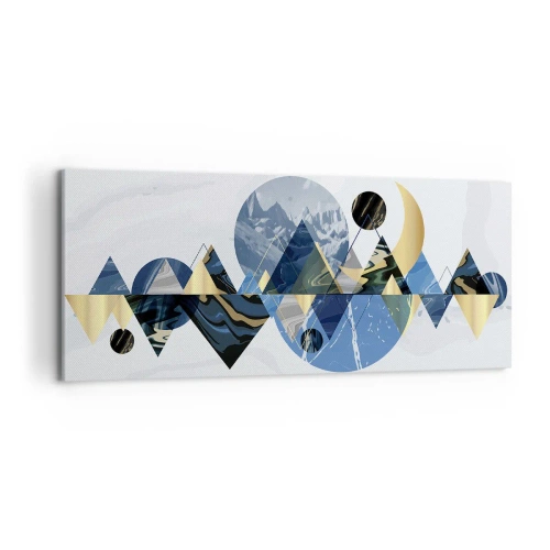 Schilderen op canvas - Geometrisch landschap - 120x50 cm