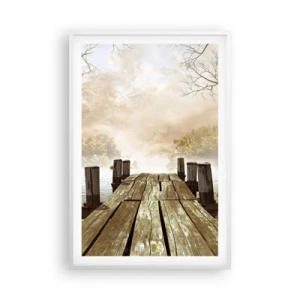 Poster in een witte lijst - Het milde verdriet van de herfst - 61x91 cm