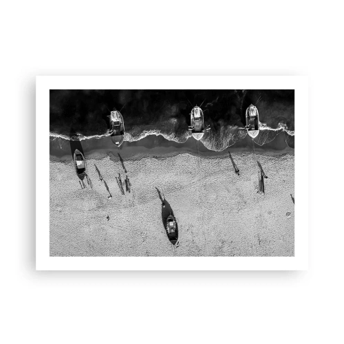 Poster - Nog steeds aan de oever… - 70x50 cm