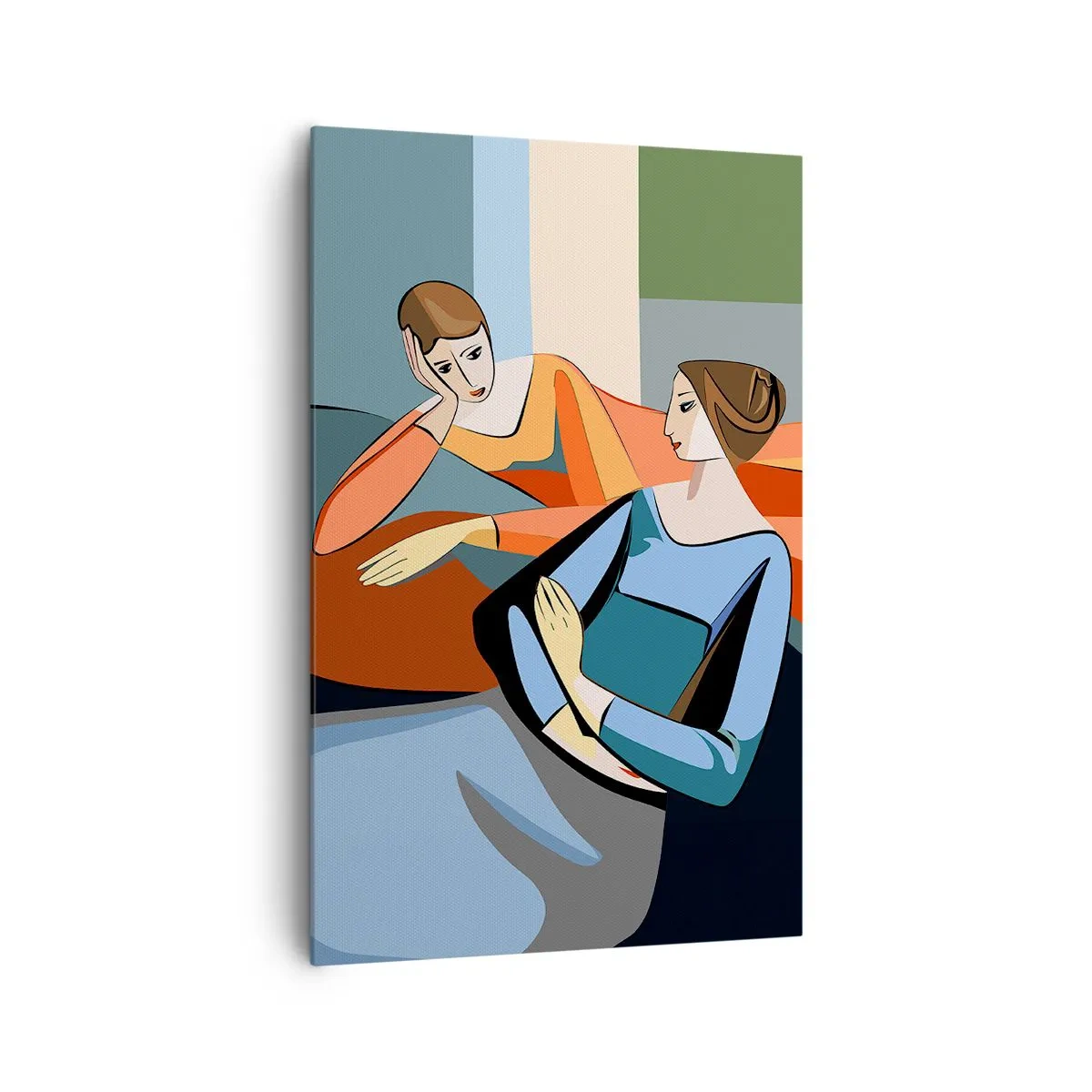 Schilderen op canvas - Een moment van vertrouwen - 80x120 cm