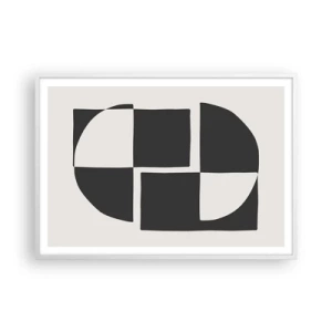 Poster in een witte lijst - Antithese - synthese - 100x70 cm