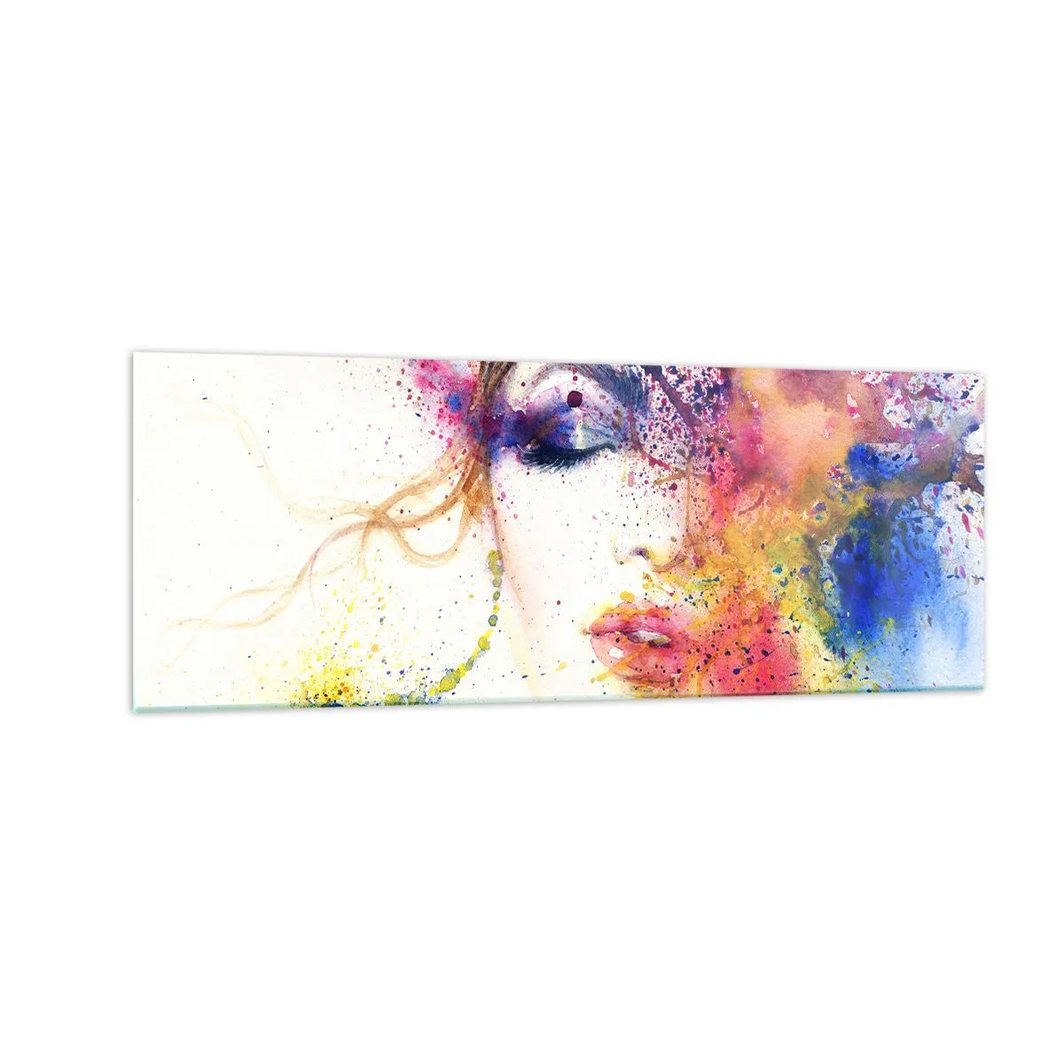 Schilderen op glas - Regenboogduizeligheid - 140x50 cm