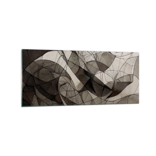 Schilderen op glas - Circulatie van aardekleuren - 120x50 cm