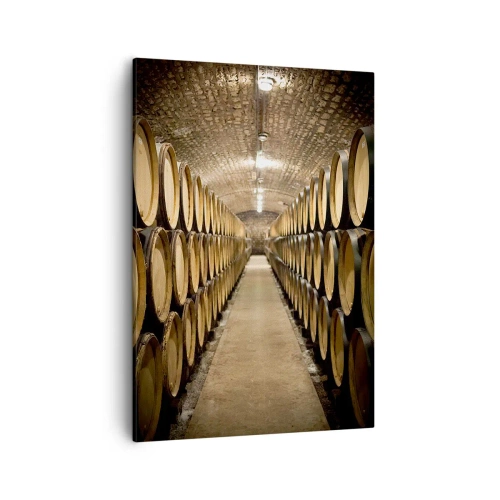 Schilderen op canvas - In een bakstenen kelder - 50x70 cm