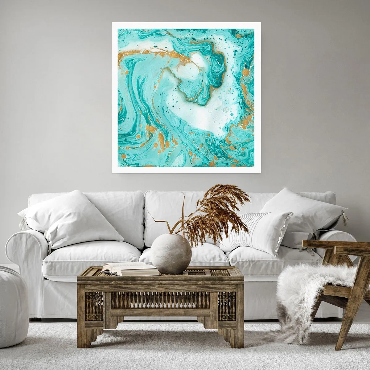 Poster - Onder de grote golf van het Edo-tijdperk - 40x40 cm