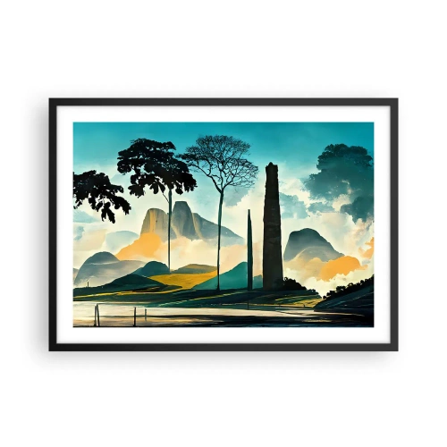 Poster in een zwarte lijst - Nog hoger en hoger - 70x50 cm