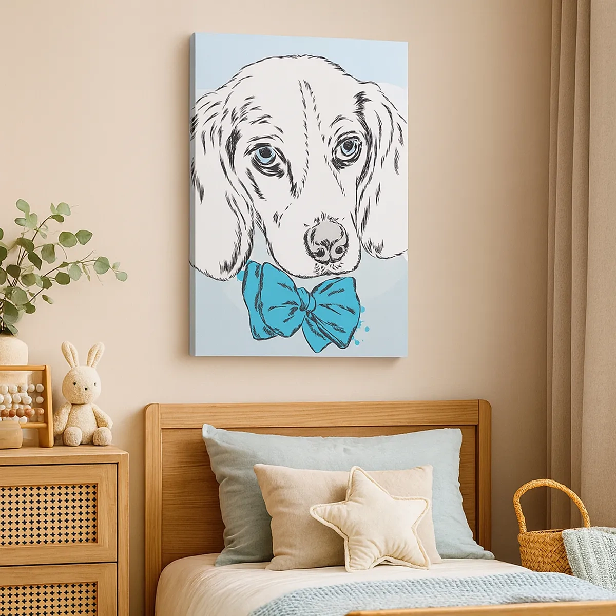 Schilderen op canvas - Hond elegantie - 50x70 cm