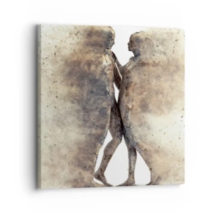 Schilderen op canvas - Ze verrezen uit het stof tot liefde - 30x30 cm