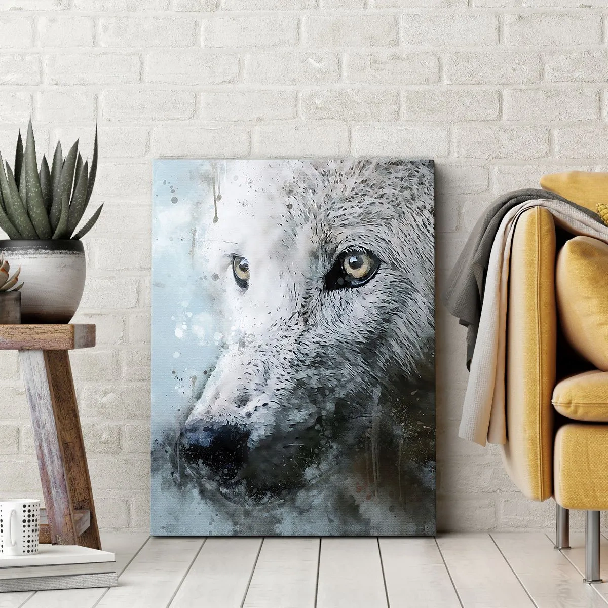 Schilderen op canvas - Ontmoet de wolvenziel - 50x70 cm