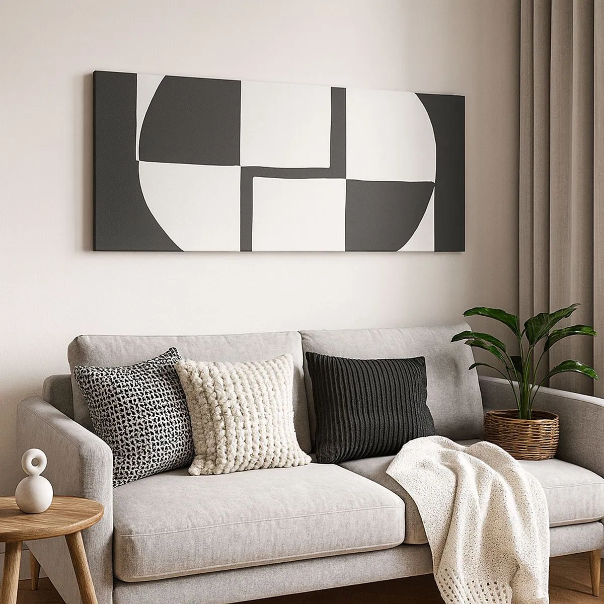 Schilderen op canvas - Antithese - synthese - 100x40 cm