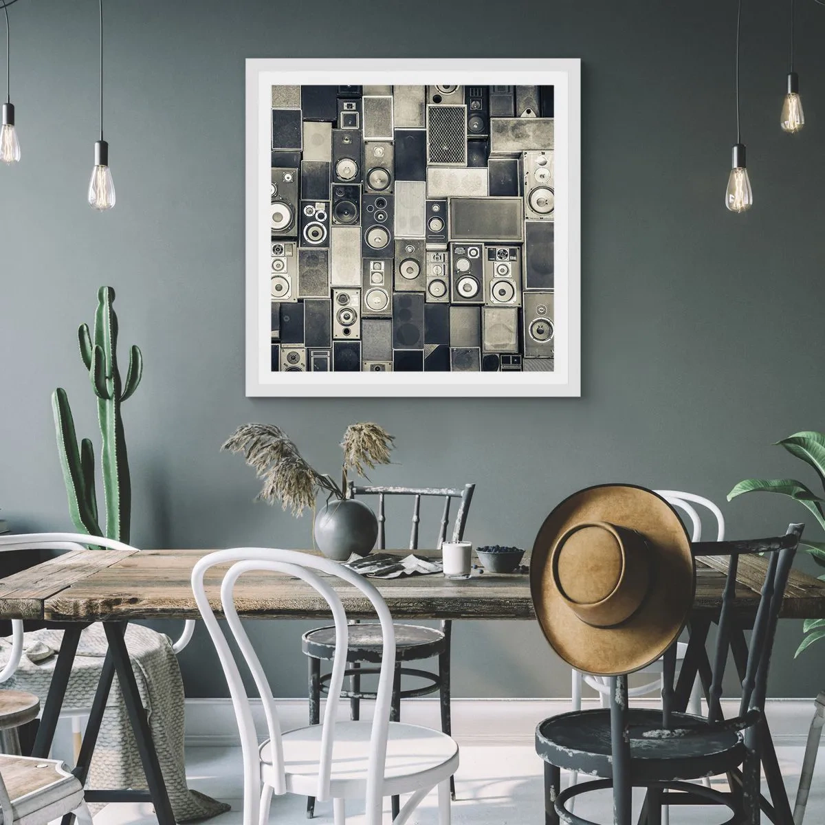 Poster in een witte lijst - En alles is goed - 60x60 cm
