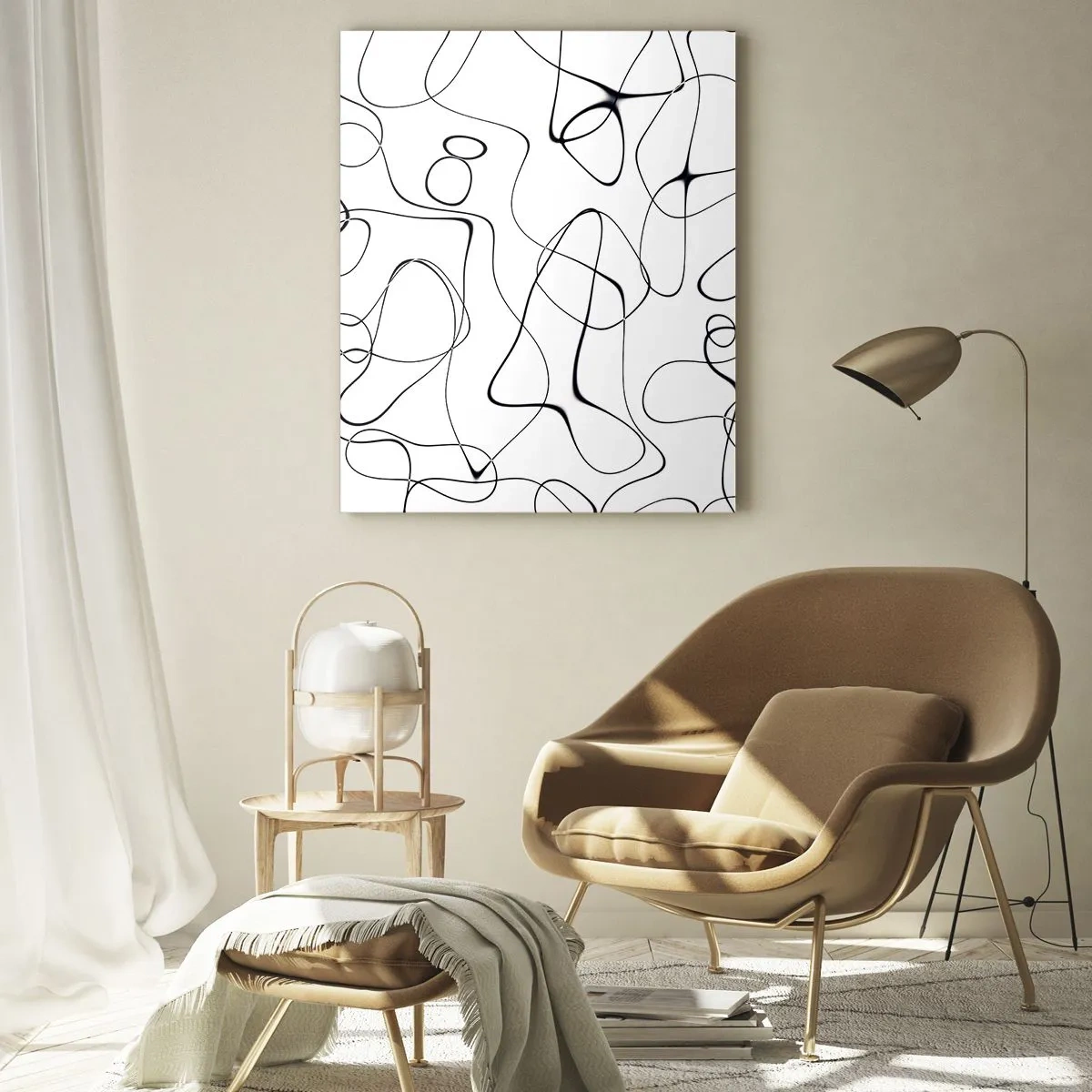 Schilderen op glas - Levenspaden, wisselvalligheden - 50x70 cm