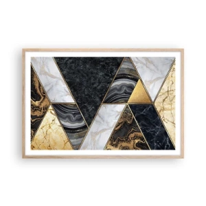 Een poster in een licht eiken lijst - Steen bij steen - 91x61 cm