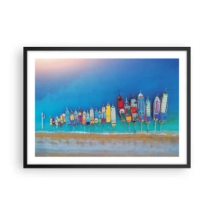 Poster in een zwarte lijst - Vanuit vogelperspectief - 70x50 cm