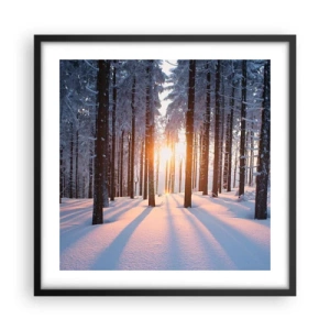 Poster in een zwarte lijst - Duidelijk in zwart-wit - 50x50 cm