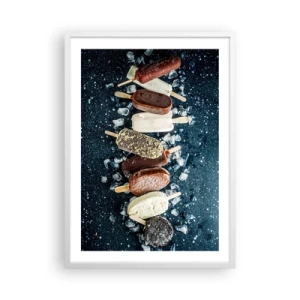 Poster in een witte lijst - De smaak van hete zomer - 50x70 cm
