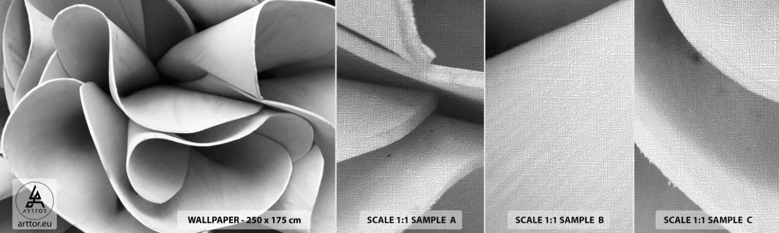 Fotobehang Monster Premium Canvas - Het gebeurt in de ruimte - Abstractie, Deel, Zwart en wit - 100x30 cm