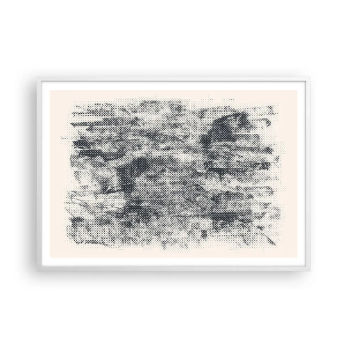 Poster in een witte lijst - Mistige compositie - 100x70 cm