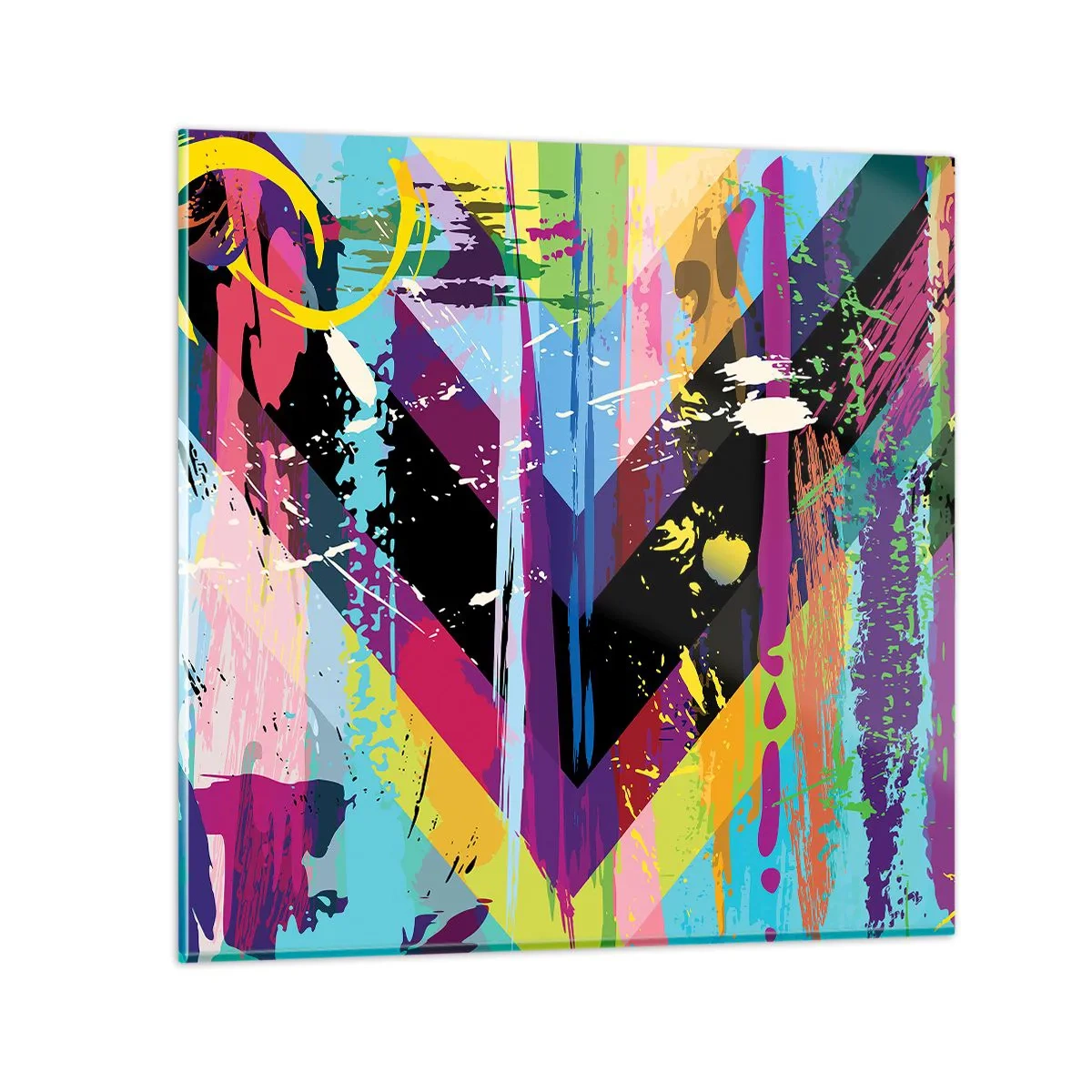 Schilderen op glas - Van boven naar beneden - 50x50 cm