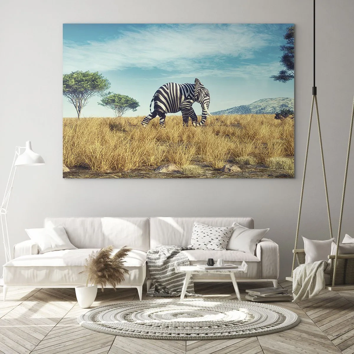 Schilderen op glas - Grijs is niet meer in de mode - 100x70 cm