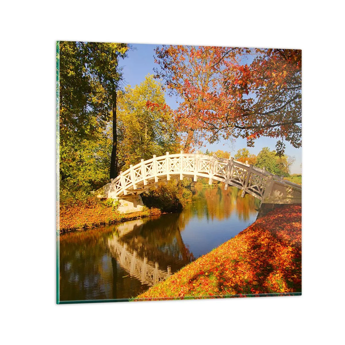 Schilderen op glas - Op de witte brug der zuchten - 70x70 cm