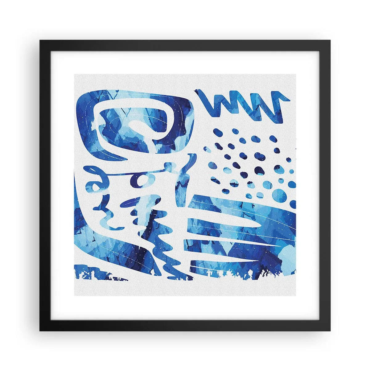 Poster in een zwarte lijst - Terug naar de wortels - 40x40 cm