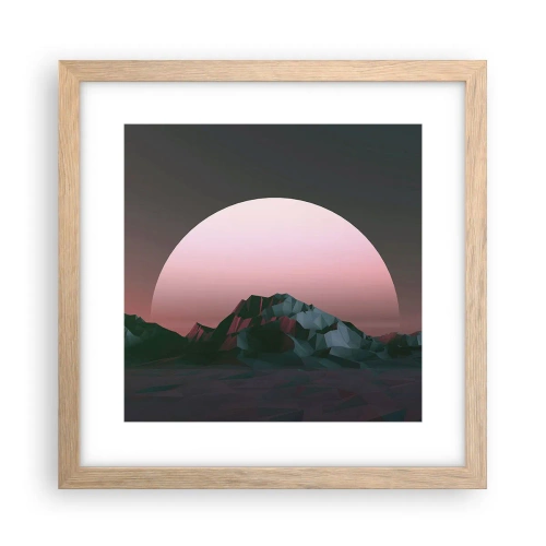 Een poster in een licht eiken lijst - In een naburig sterrenstelsel - 30x30 cm
