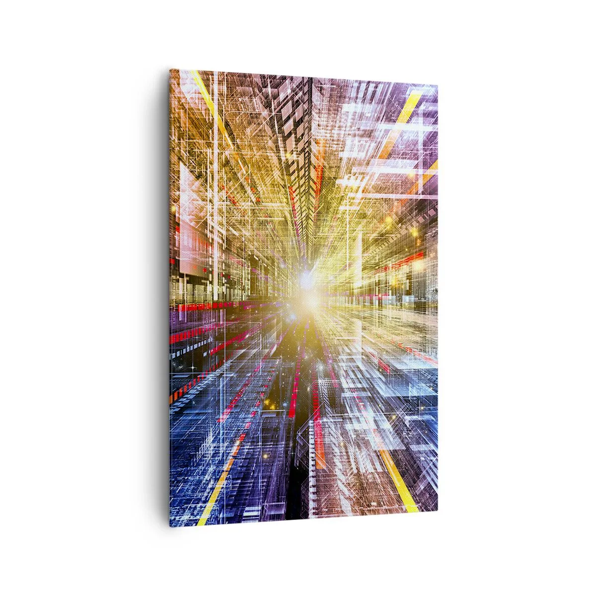 Schilderen op canvas - Lichtgevende gang - 80x120 cm