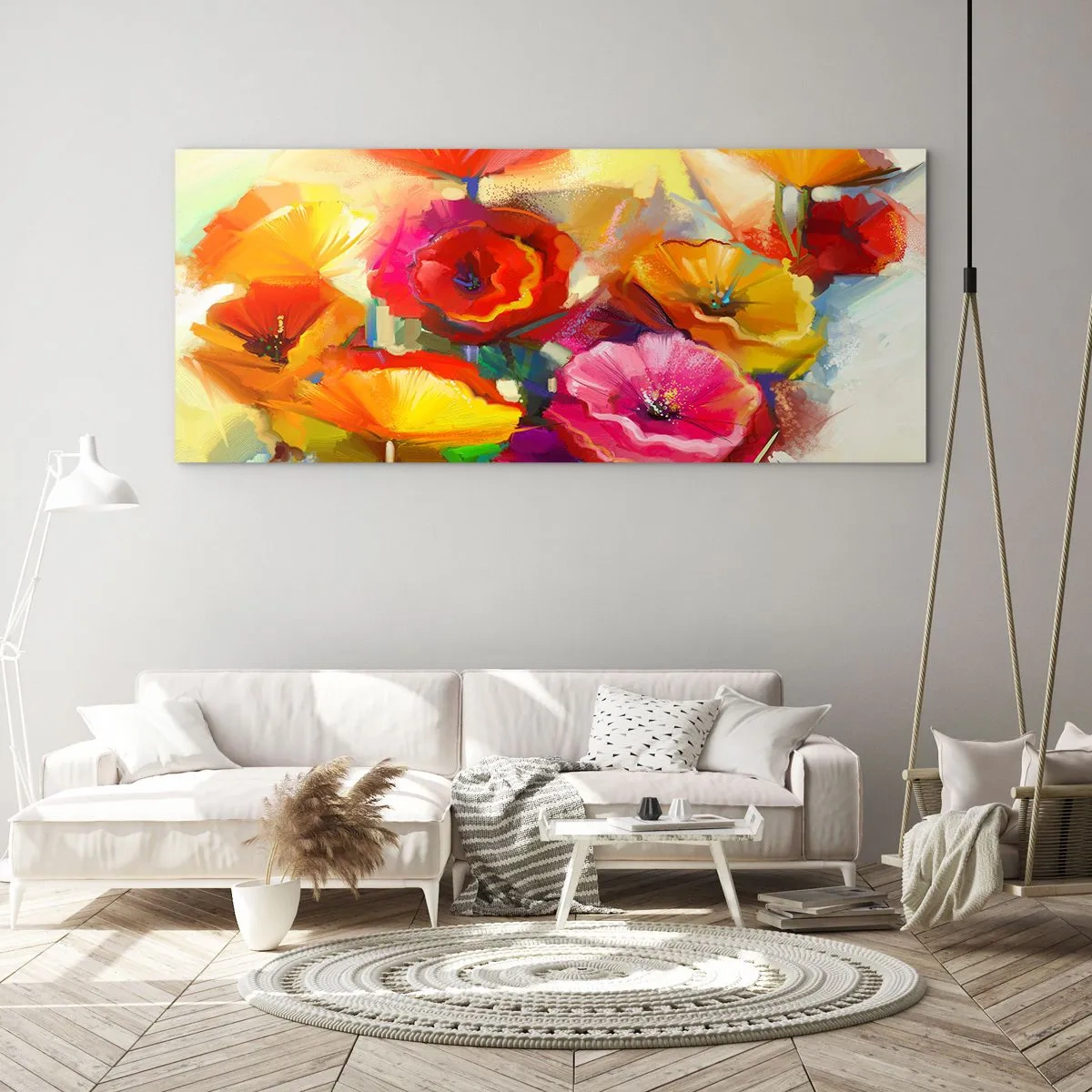 Schilderen op glas - Niet alleen rood - 100x40 cm