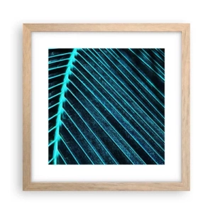 Een poster in een licht eiken lijst - Groene textuur - 30x30 cm