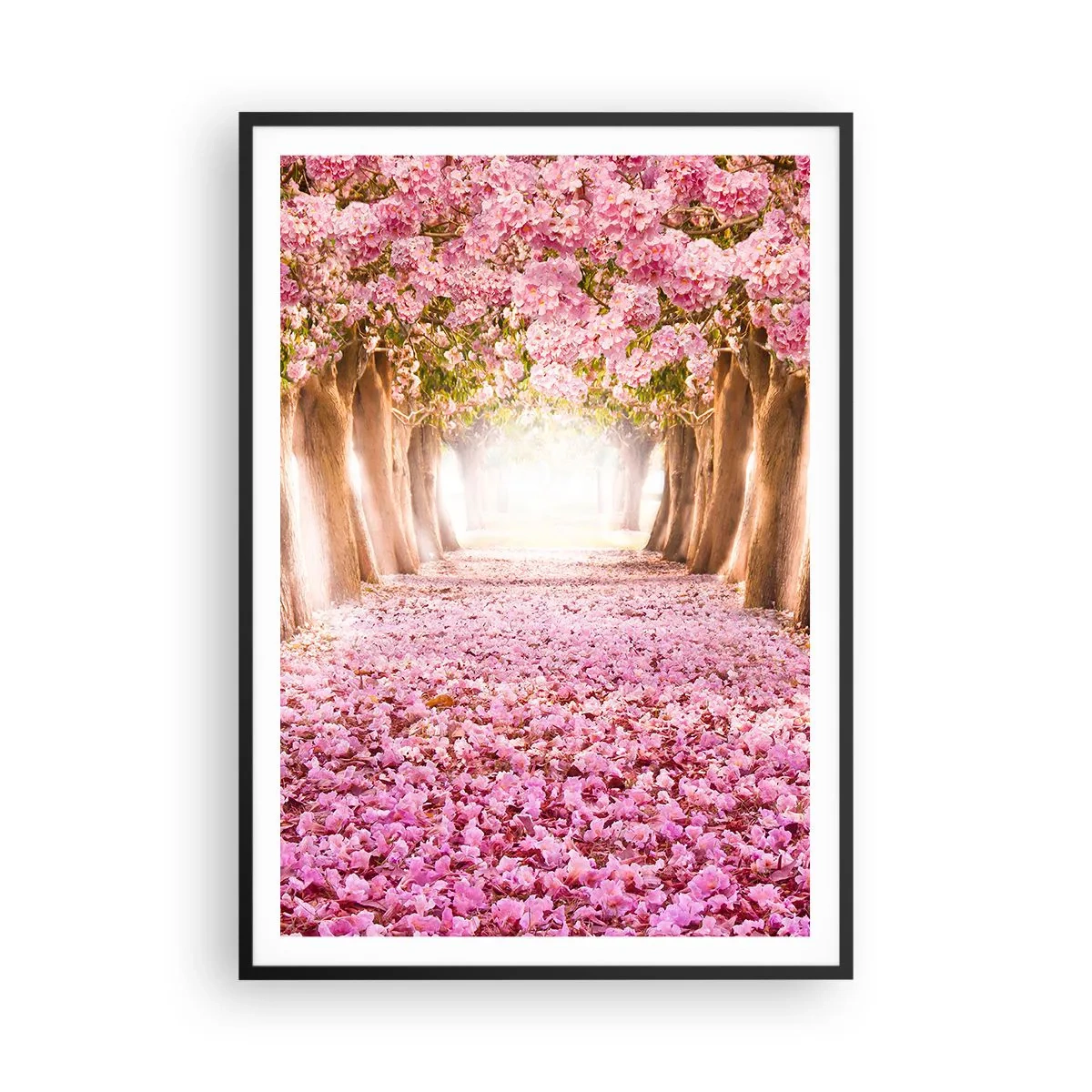 Poster in een zwarte lijst - De weg naar het paradijs - 70x100 cm