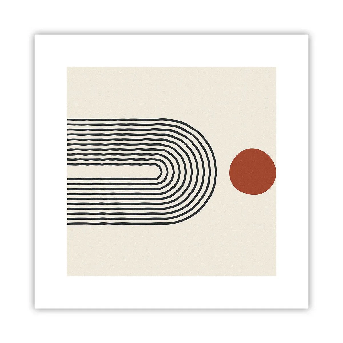 Poster - Magnetisme van vormen en kleuren - 30x30 cm