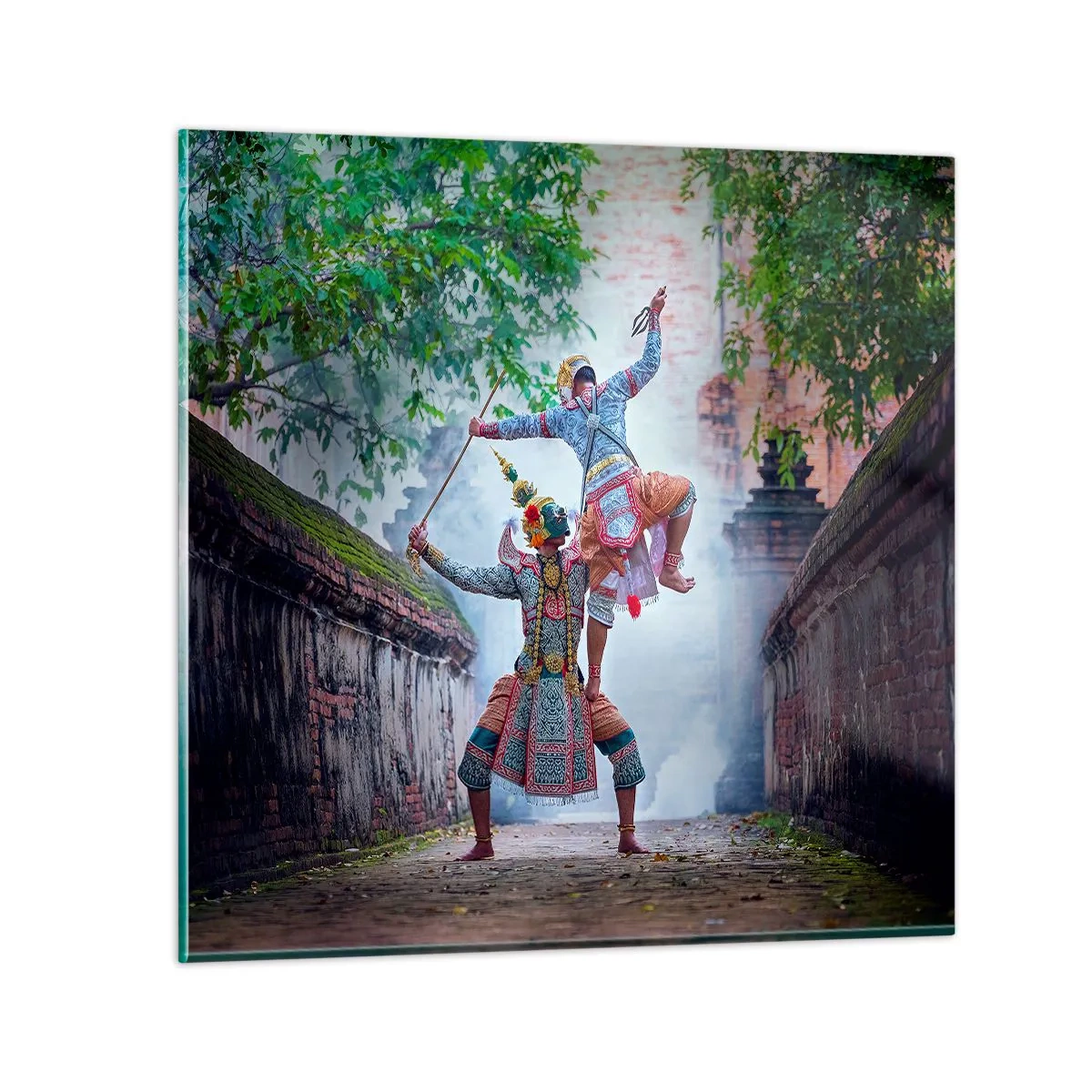 Schilderen op glas - De dans is verwoestend mooi - 60x60 cm