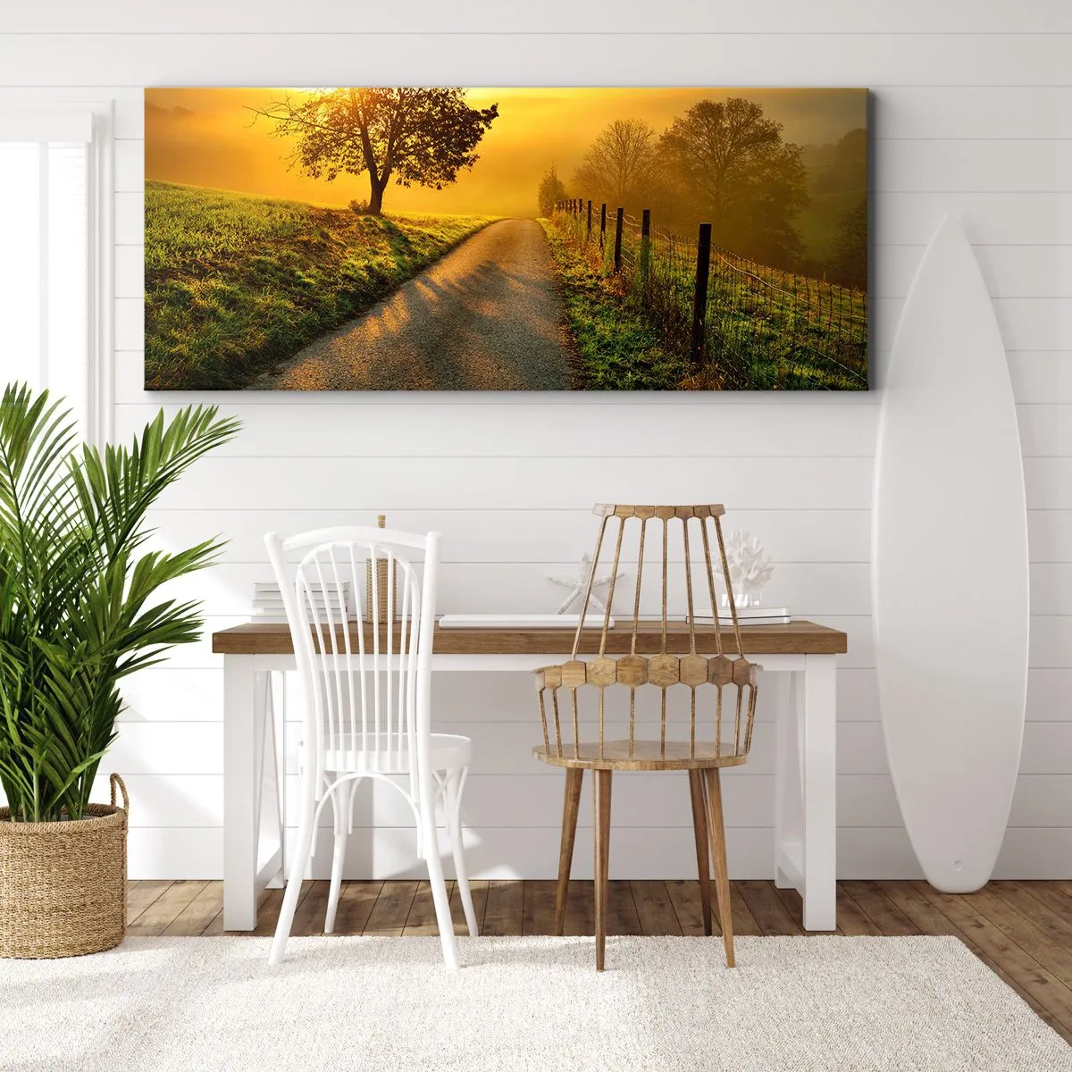 Schilderen op canvas - Honingmiddag - 160x50 cm
