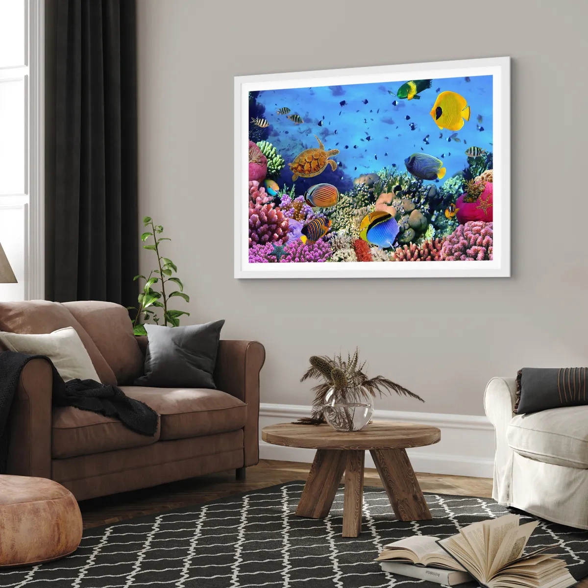 Poster in een witte lijst - En wat weten we over het leven... - 91x61 cm