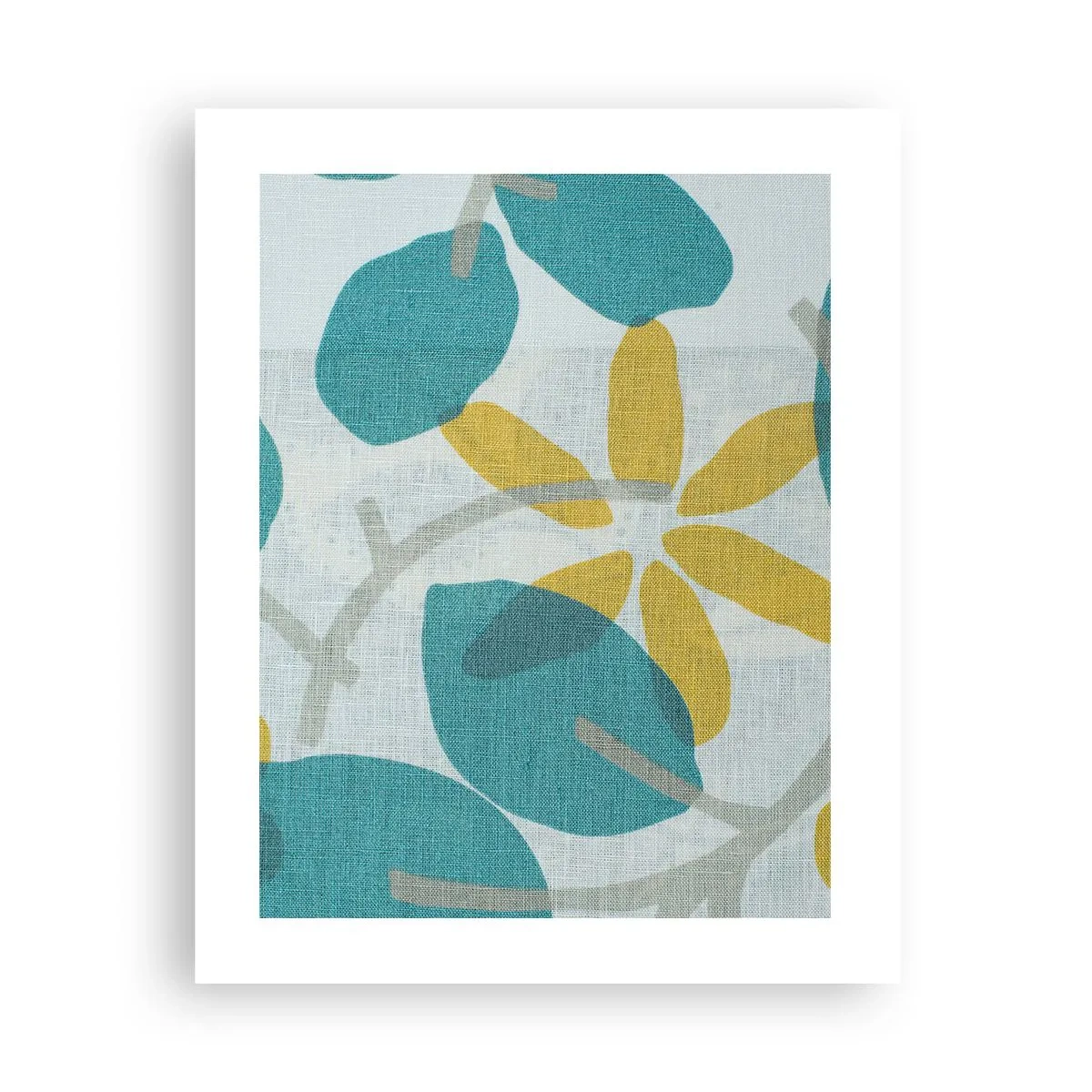 Poster - Tussen de azuurblauwe bladeren - 40x50 cm