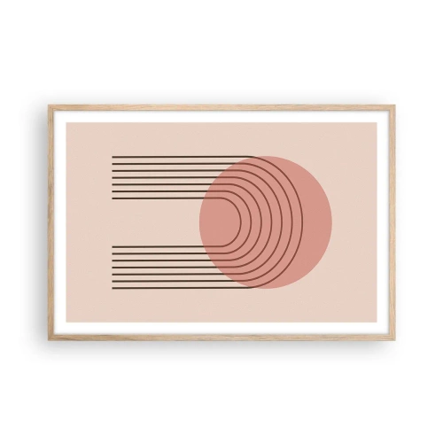 Een poster in een licht eiken lijst - Onweerstaanbare aantrekkingskracht - 91x61 cm