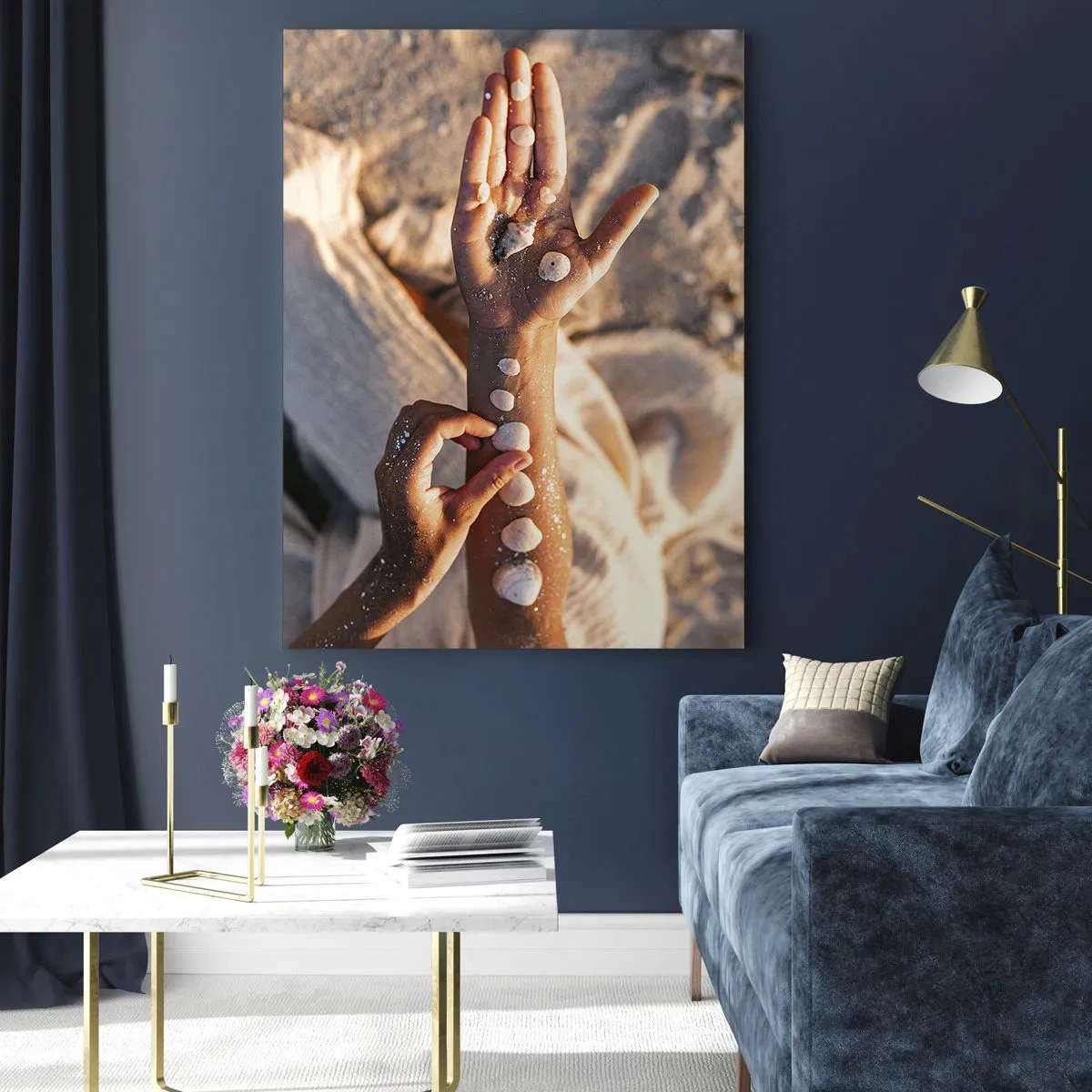 Schilderen op glas - Schoonheid binnen handbereik - 80x120 cm