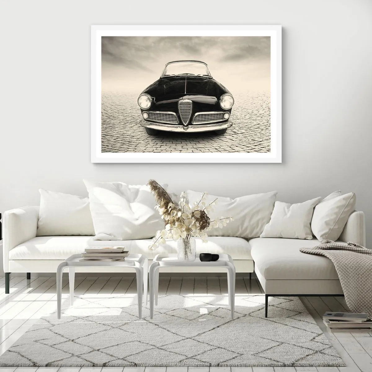 Poster in een witte lijst - Je moet gewoon van me houden - 100x70 cm