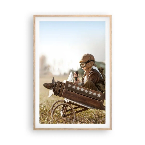 Een poster in een licht eiken lijst - Begin naar een droom - 61x91 cm