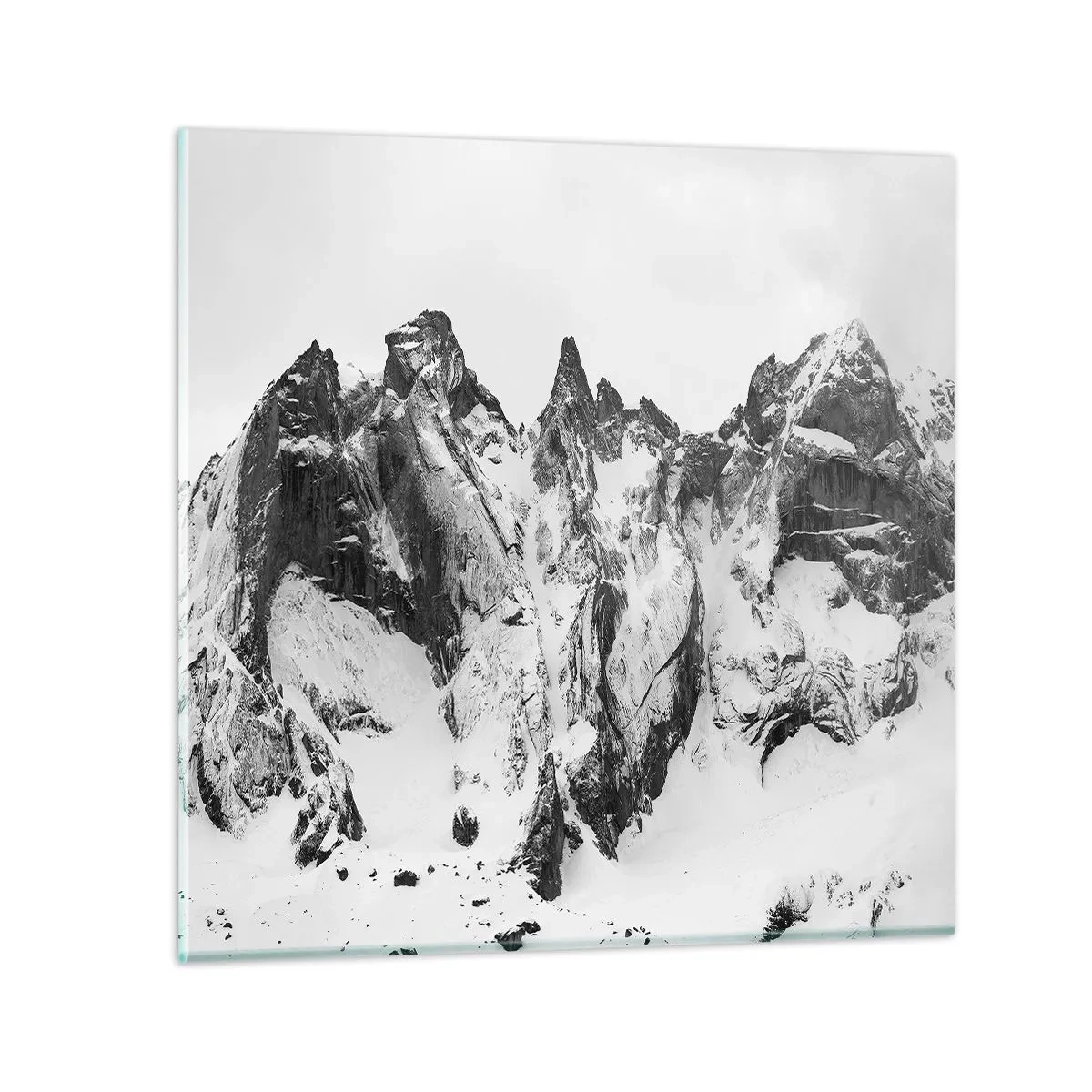 Schilderen op glas - Granieten gevaarlijke nok - 50x50 cm